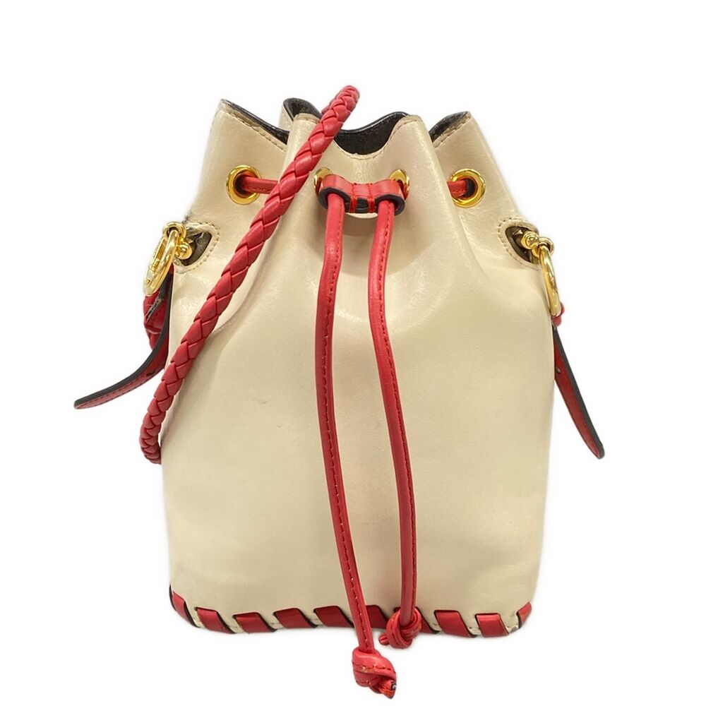 Fendi Mini Mon Tresor Shoulder Bag 8BS010-A23P Beige Red